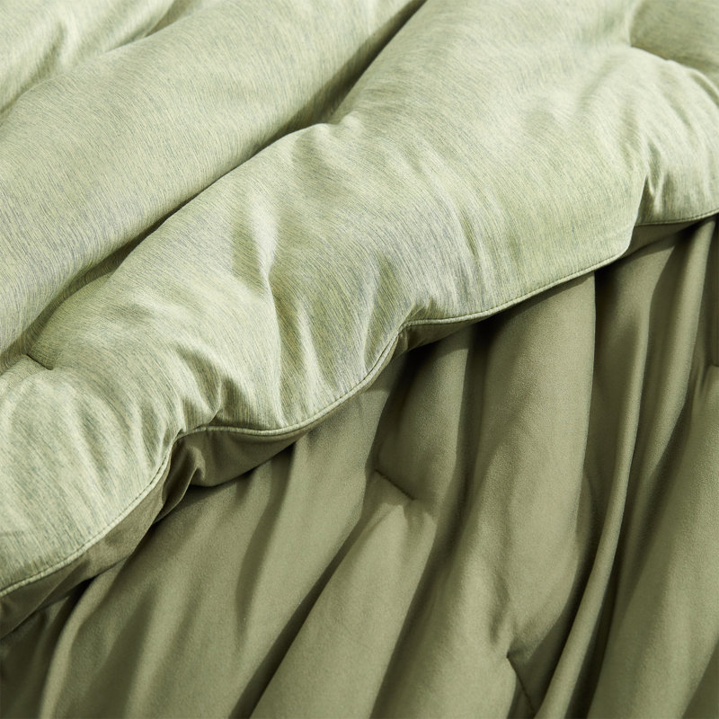 Green Yoga Pants Coma Inducer Oversized Lightweight Comforter Set, Queen Comforter + 2 Standard Shams