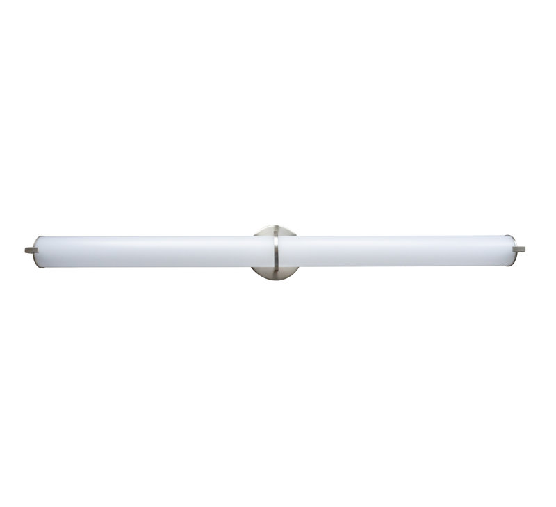 Éclairage décoratif rond à DEL pour meuble-lavabo, L 36,8 po, Nickel brossé