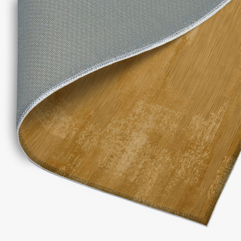 Tapis brun abstrait intérieur et extérieur, Rectangulaire 2 pi x 3 pi