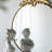 Iron Frame Vertical Round Mirror
