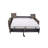 Capozzi 85" Genuine Italian Top Grain Leather Queen Sleeper Sofa Bed with Memory Foam Mattress-1570949308