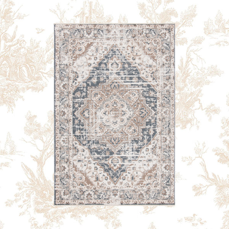 Tapis oriental beige / gris Gyle, Rectangle 5 pi 3 po x 7 pi 8 po