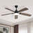 Sofucor 52 Inch Modern Ceiling Fan with 3CCT LED Lights, 5 Blade Ceiling Fan with Remote Control, Bedroom Ceiling Fan & Living Room Fan, Black-848944198