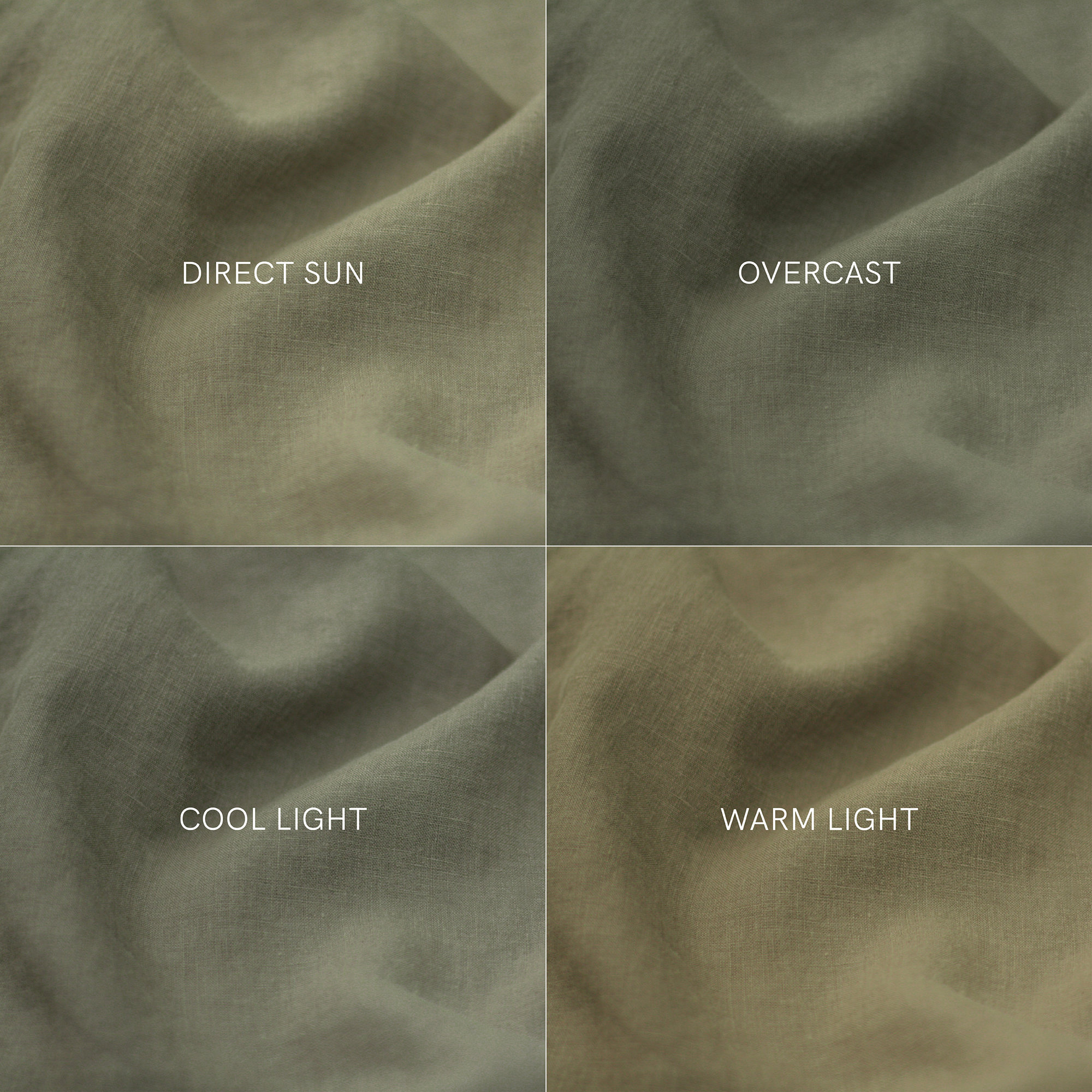 100% French Linen Bedskirt, Moss, Queen