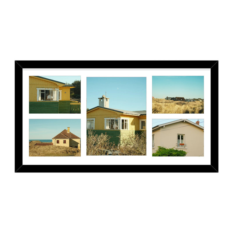 Cadre photo en bois collage , Noir