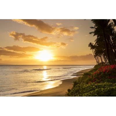 Sunset On Kaanapali Beach by Ricardoreitmeyer - Wrapped Canvas Print