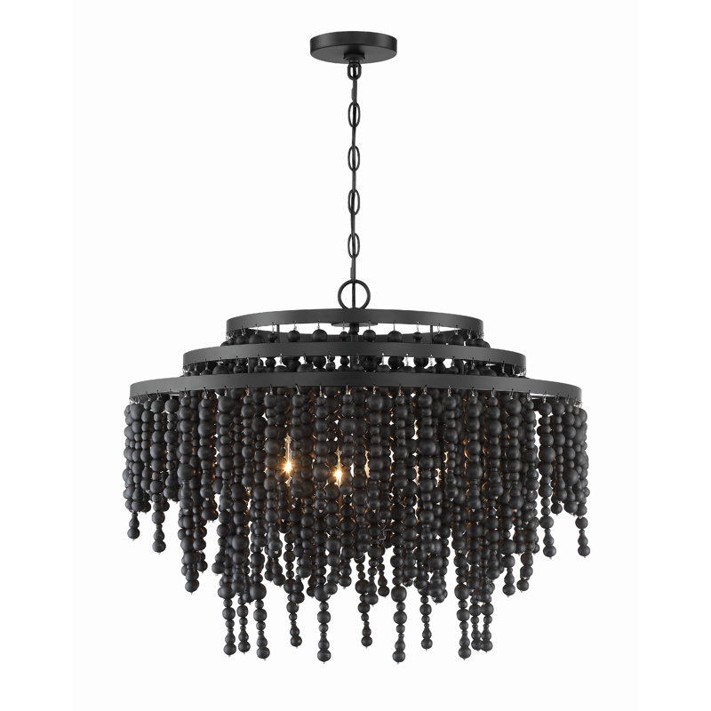 Marli 6-Light Chandelier, Noir mat