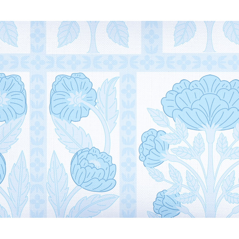 Light Blue Blossom Field Linen Dutch Euro Pillow 28x36 Cover Only