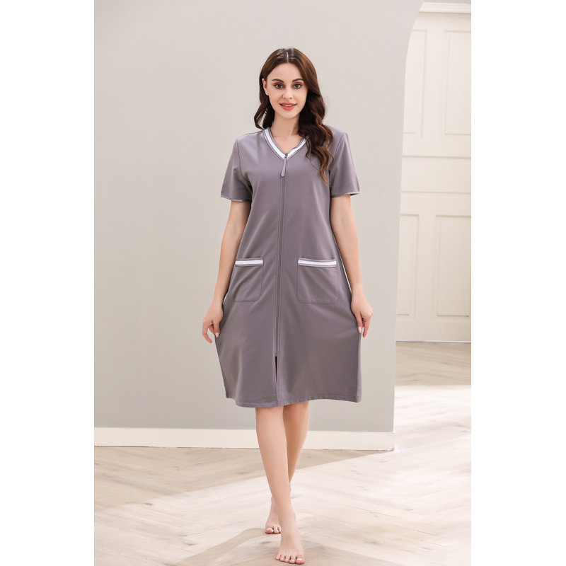 Peignoir Atonvale, S, Gris foncé