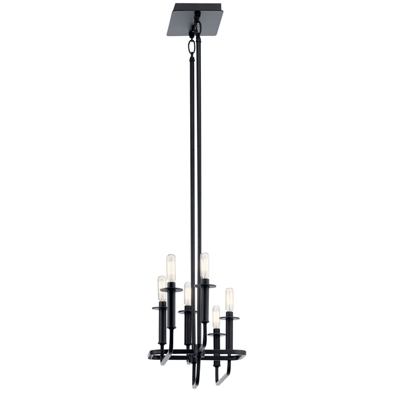 Alden 6 - Light Classic / Traditional Chandelier, Black