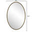 Miroir ovale rétro en fer avec cadre en fer