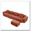 Canapé modulaire modulaire en L à 4 places avec passepoil à bordure française, aucun assemblage requis, canapé à 4 places avec coussins décoratifs et 1 repose-pieds mobile-1399058852