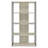 Loomis Whitewashed Grey 4-Shelf Bookshelf
