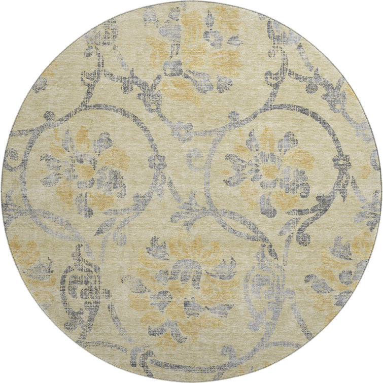 Premium Machine Washable Prisco Gold Rug