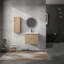 Meuble-lavabo mural avec lavabo et armoire latérale, armoire combinée-1904485947