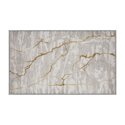 Machine Washable Gray Area Rug
