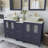 Ravenna 60" Freestanding Double Sink Bathroom Vanity with Engineered Marble Top and Matching Mirrors-67116243