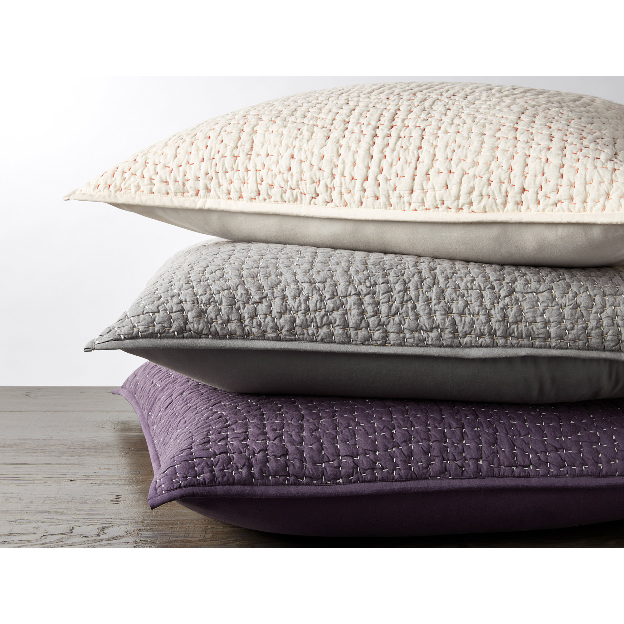 Pebbled Organic Sham, Slate
