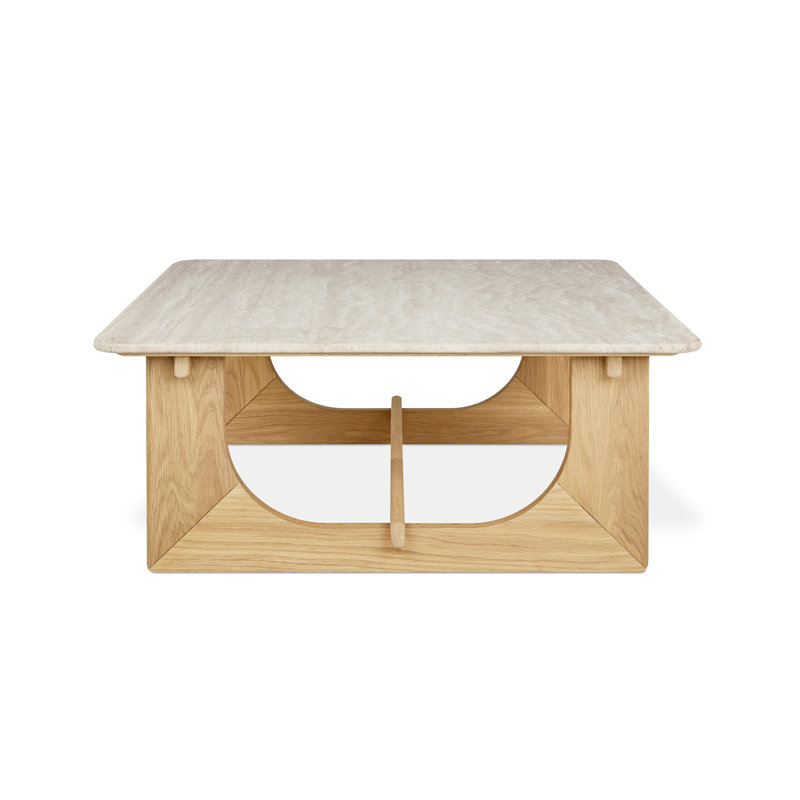 Portico Square Coffee Table, White Oak