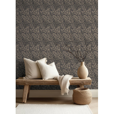 Papier peint adhésif gris anthracite Willow Boughs