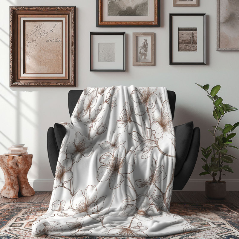 Jeté Soft Lily Grace - 1 pièce de qualité supérieure Sherpa, L 60 po x L 80 po