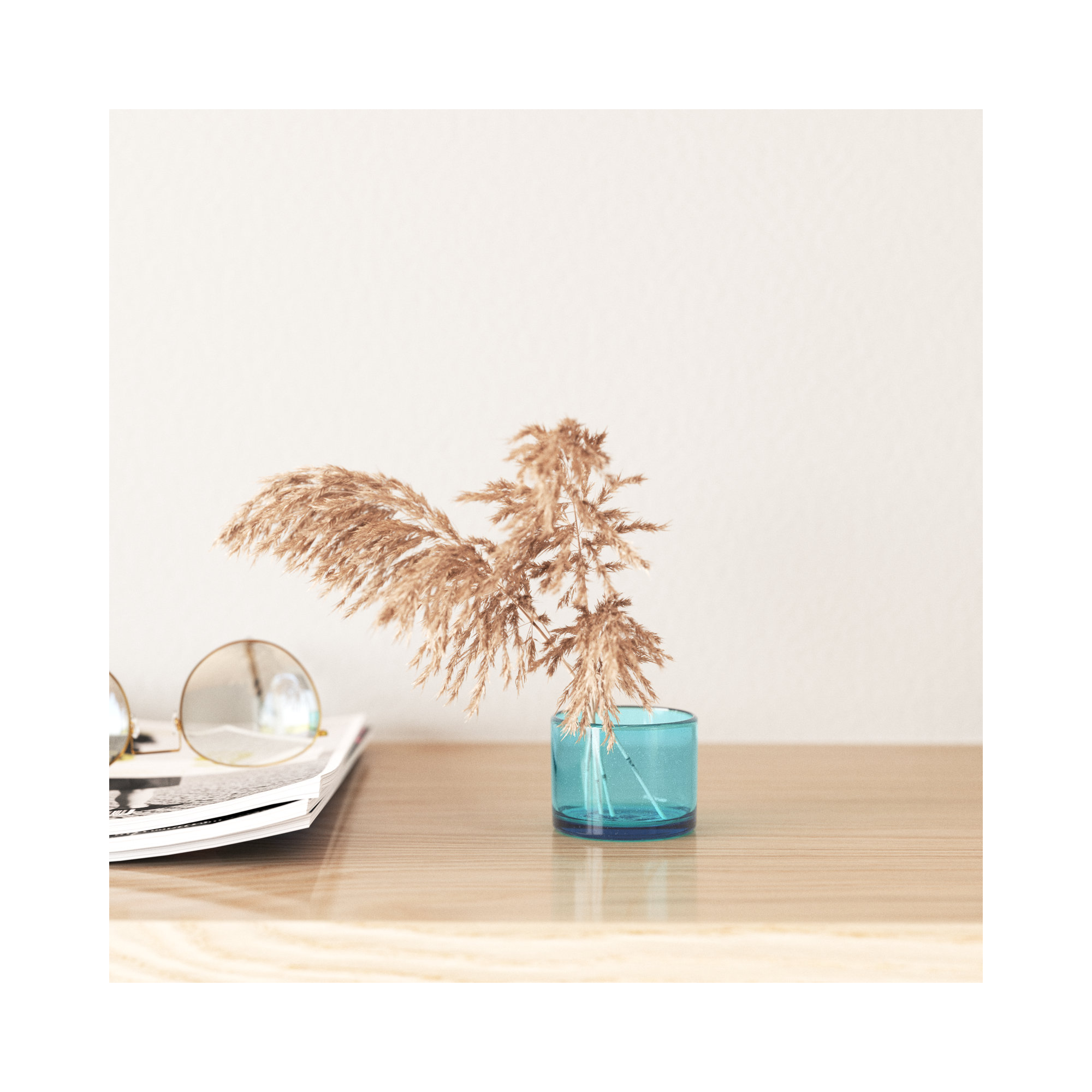 Quin 3.1'' Glass Table Vase, Aqua
