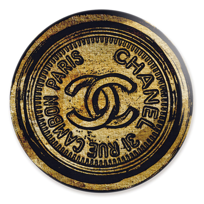 Rue Cambon Round Print, 24" H x 24" W