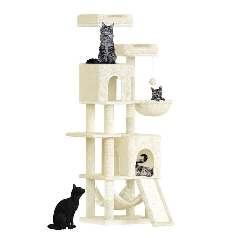 Amadahy 158cm H Cat Tree, Beige