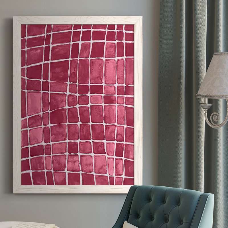 Square Bluff III " Square Bluff III ", White Framed, 37.5" H x 27.5" W x 1" D