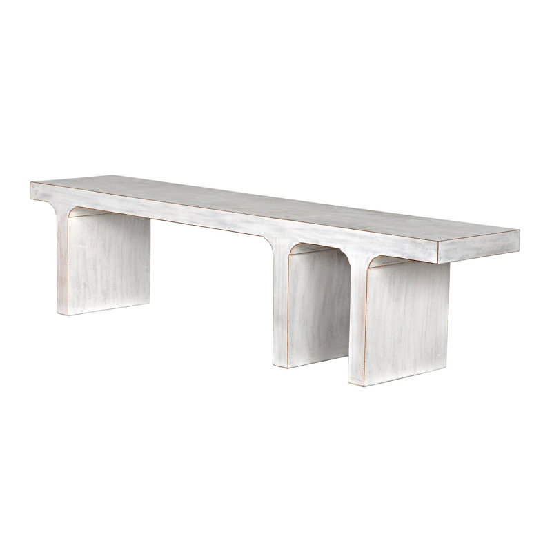 Kir Solid Wood Dining Bench, White