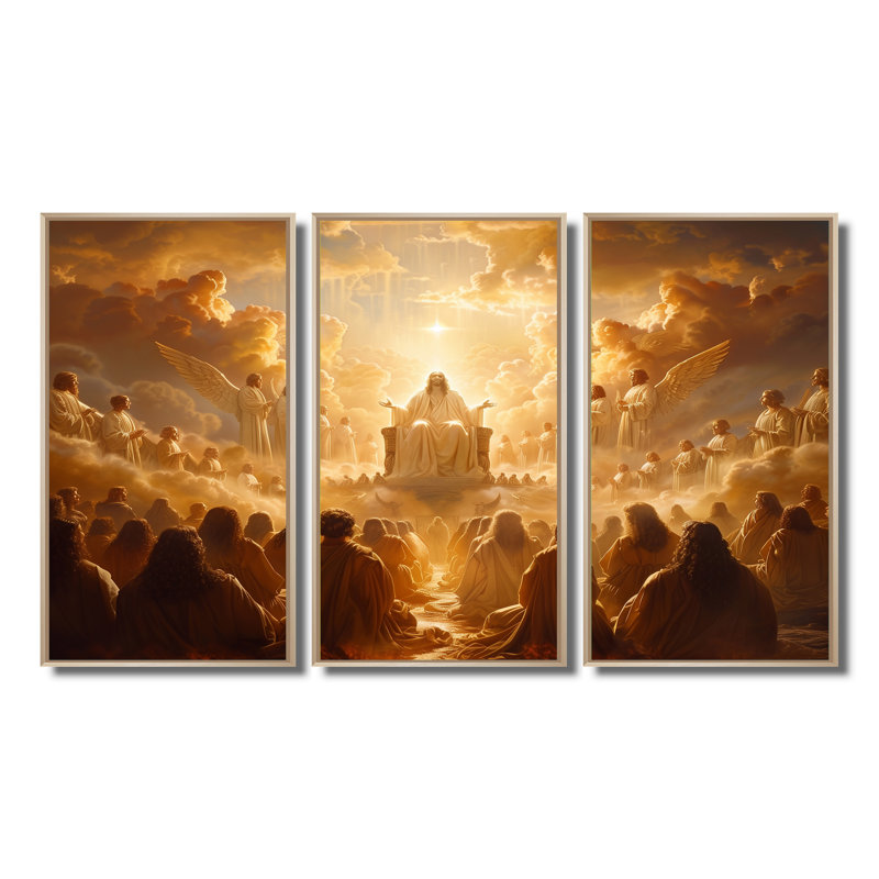 Ensemble de salon mural art mural jaune et blanc, Toile naturelle avec cadre flottant, H 32 po x l 48 po x P 1 po