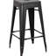 2 tabourets de bar sans dossier Art, hauteur de siège de 30 po, couleur principale noire, fabrication ABS + PC, empilable pour les petits espaces, utilisation parfaite dans la cuisine de style industriel de 2, siège, finition vieillie, poids léger