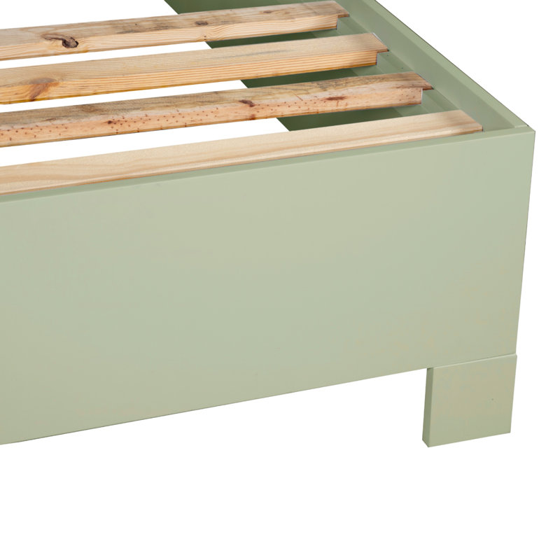 Silas King Platform Bed, Light Blue, Celery Green, King