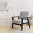 White And Blue Striped Pattern - Upholstered Patterned Accent Arm Chair