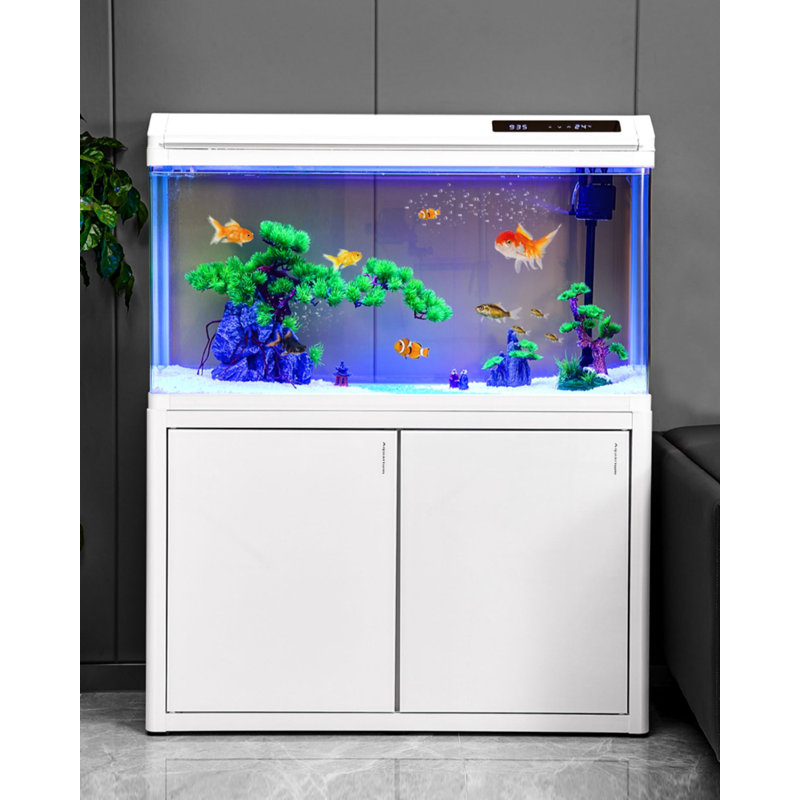 Three-Sided Integrally Formed Oxygen-Increasing Aquariums Tank, 25.36 Gallon (45.87"H x 31.38"W x 12.05"D)