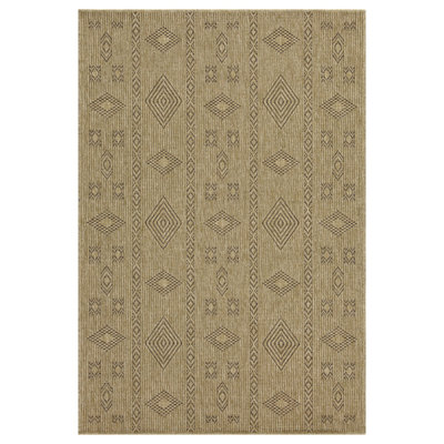 Esqueda WF_NTL1002 Jute/Mocha 5'3" x 7'3" Indoor/Outdoor Area Rug