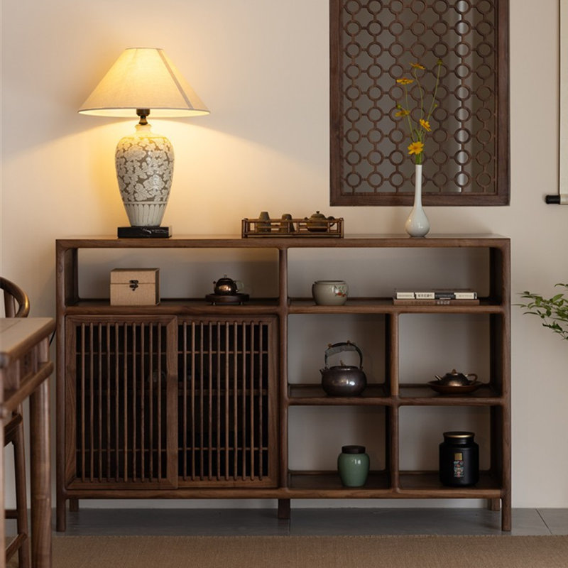 Table de buffet semi-ouverte New, H 35,43 po x l 62,99 po x P 14,96 po
