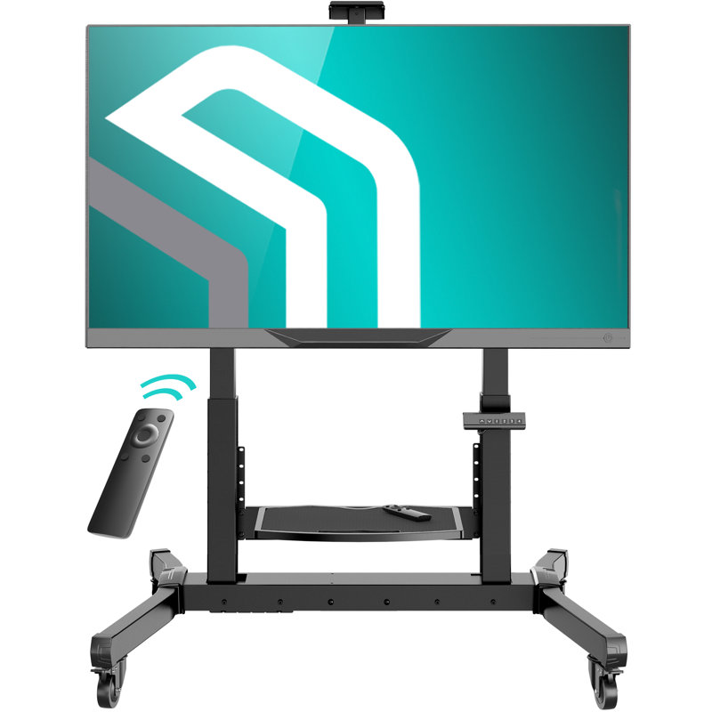 Motorized TV Stand Portable for 50 - 100 Inch TV up to 265 lbs, Tilting Adjustable with Remote