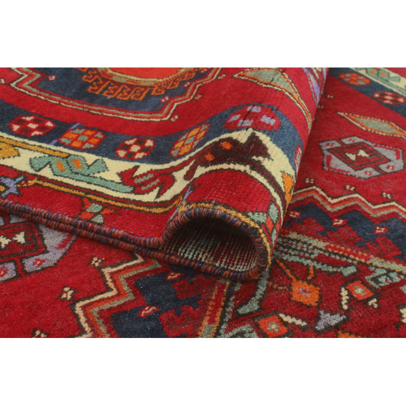 One-of-a-Kind 3'4" x 11' 1980s Runner Wool Area Rug in Brown and Orange