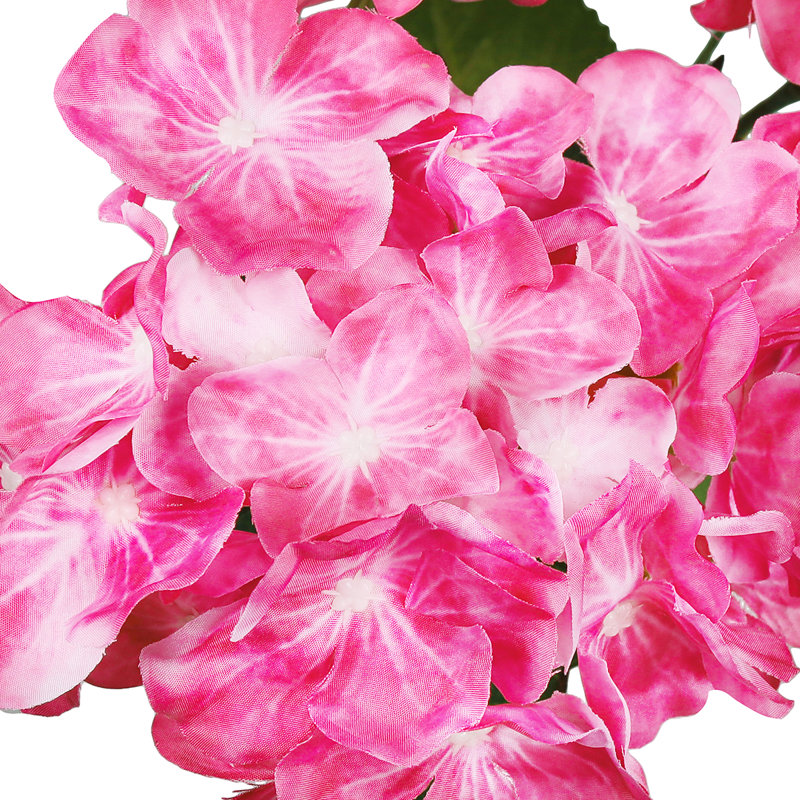 Tige de fleur d'hortensia artificielle, Rose vif