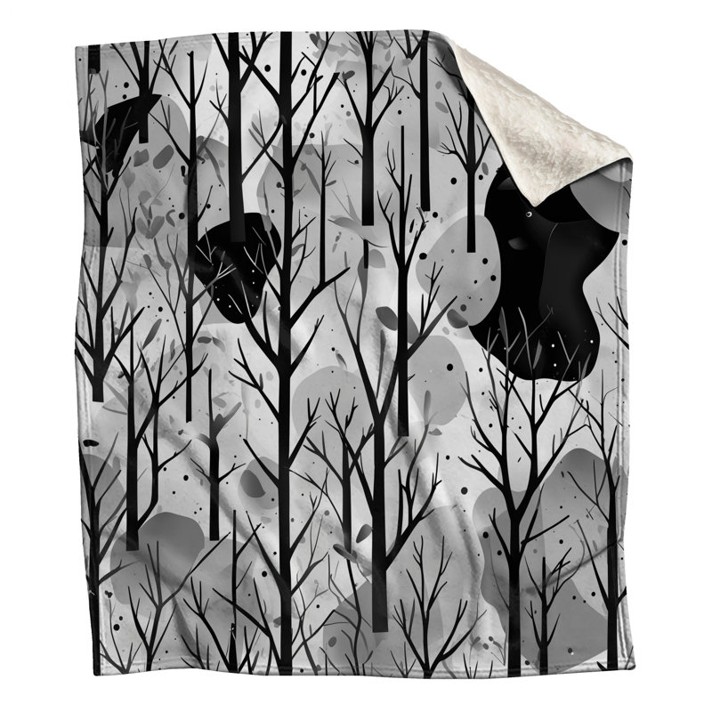 Couvertures noires et blanches, 50 po L x 60 po H