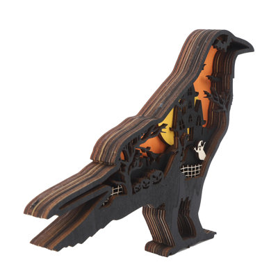 Ornement en bois sculpté avec lumières 3D