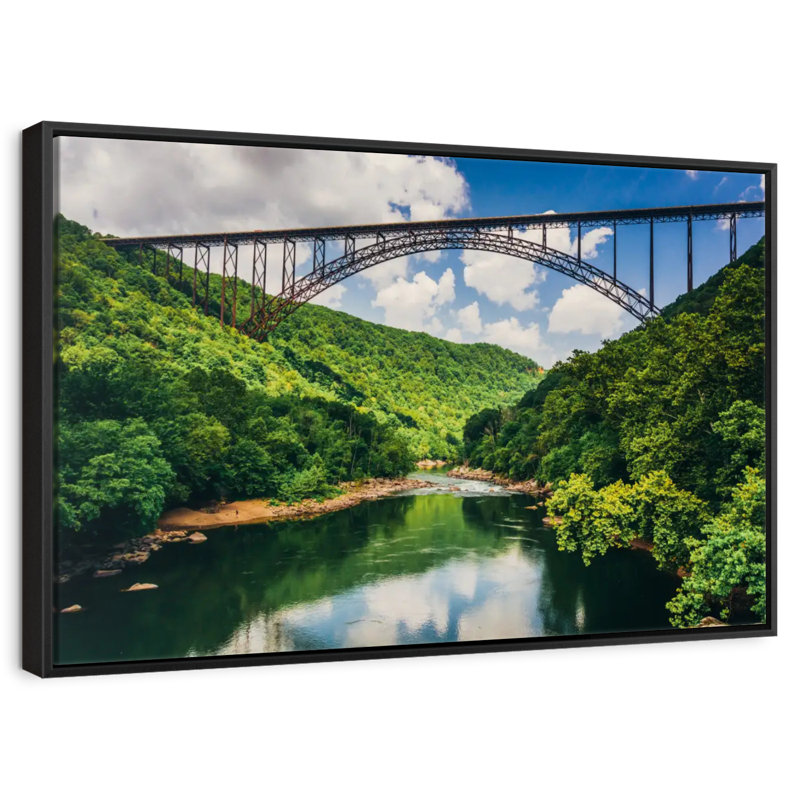 Pont New River Gorge, Cadre flottant noir, 13 po x 9 po