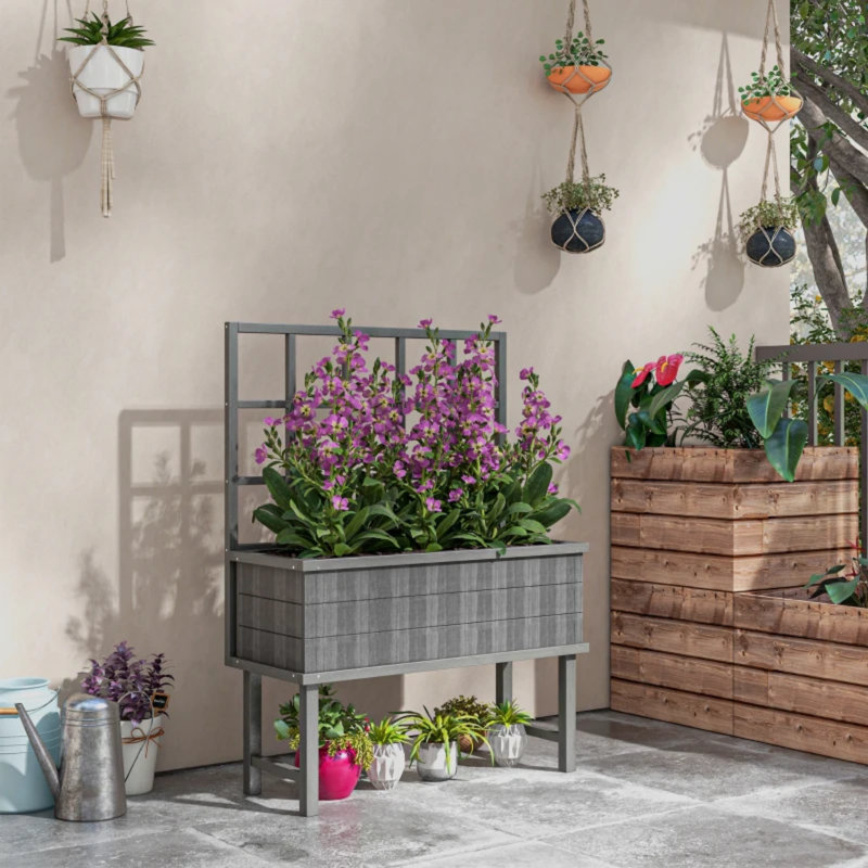 Elevated Planter, Grey