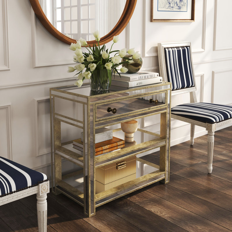 Miranda Mirrored Console Table