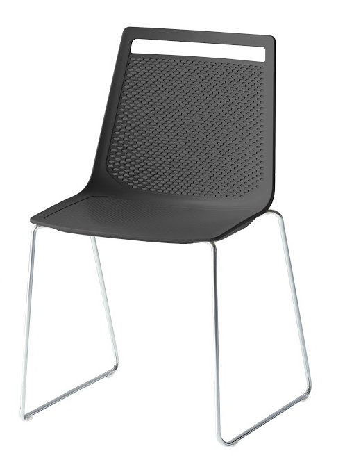 Chaise d'invité Akami, Noir