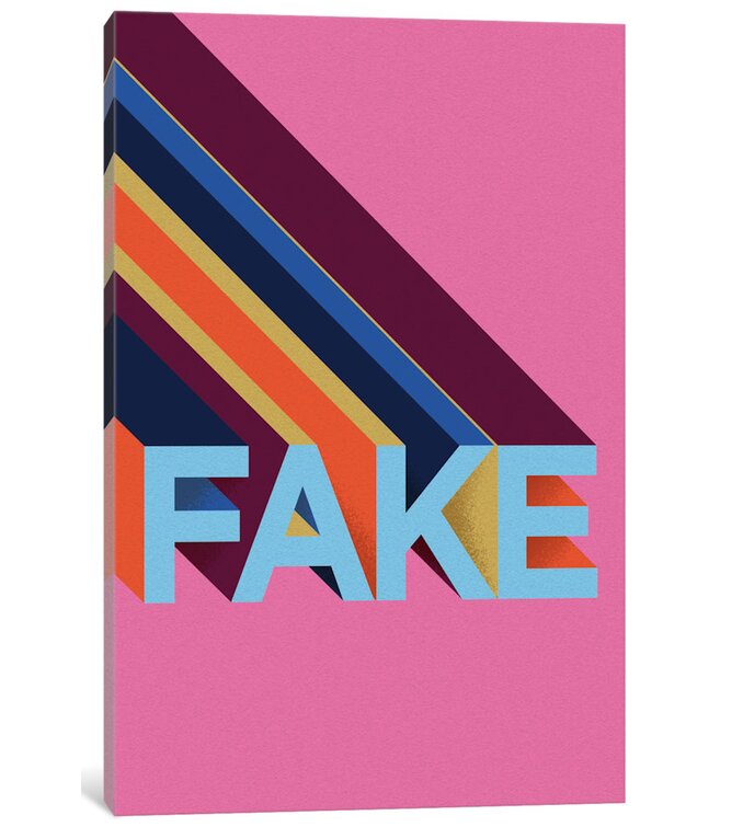 Bless international 'Fake' Textual Art on Canvas - Wayfair Canada