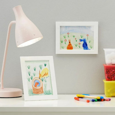 Olayinka White Solid Wood Picture Frame
