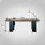 Bureau rectangulaire simple en bois brun