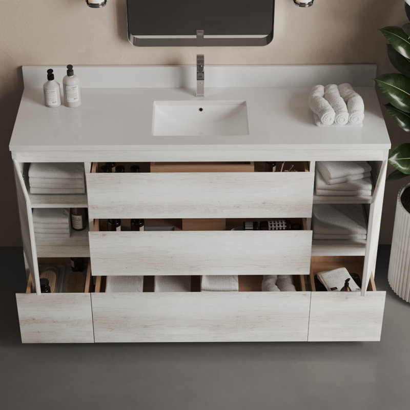 Vamo x 20 po Meuble-lavabo simple, Blanc